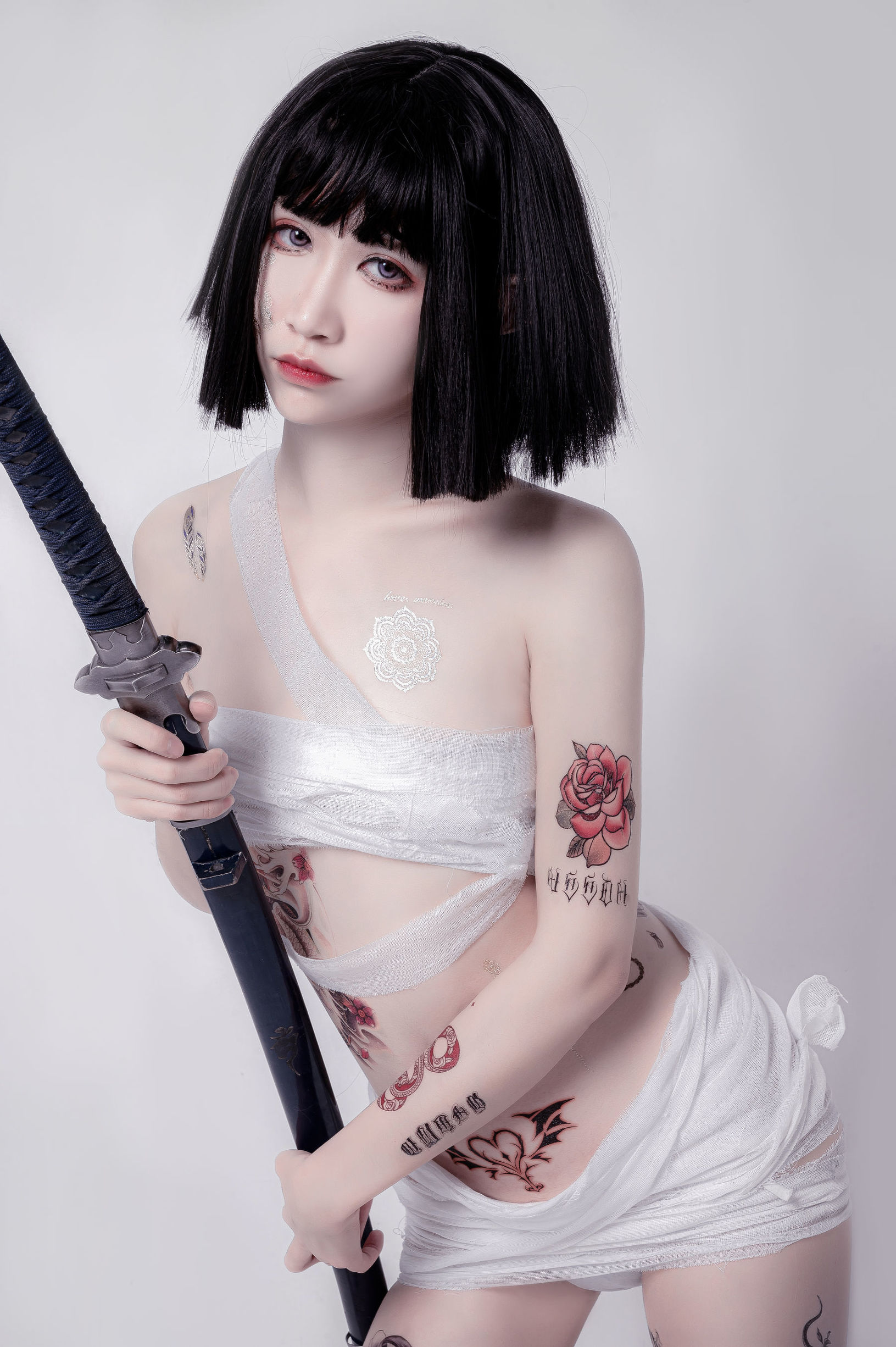 [COS福利]动漫博主阮邑_Fairy绑带和武士插图7